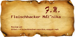 Fleischhacker Mónika névjegykártya